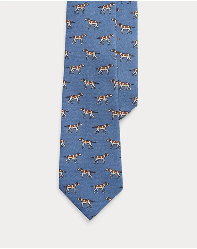 Polo Ralph Lauren - Dog-Print Wool Challis Tie