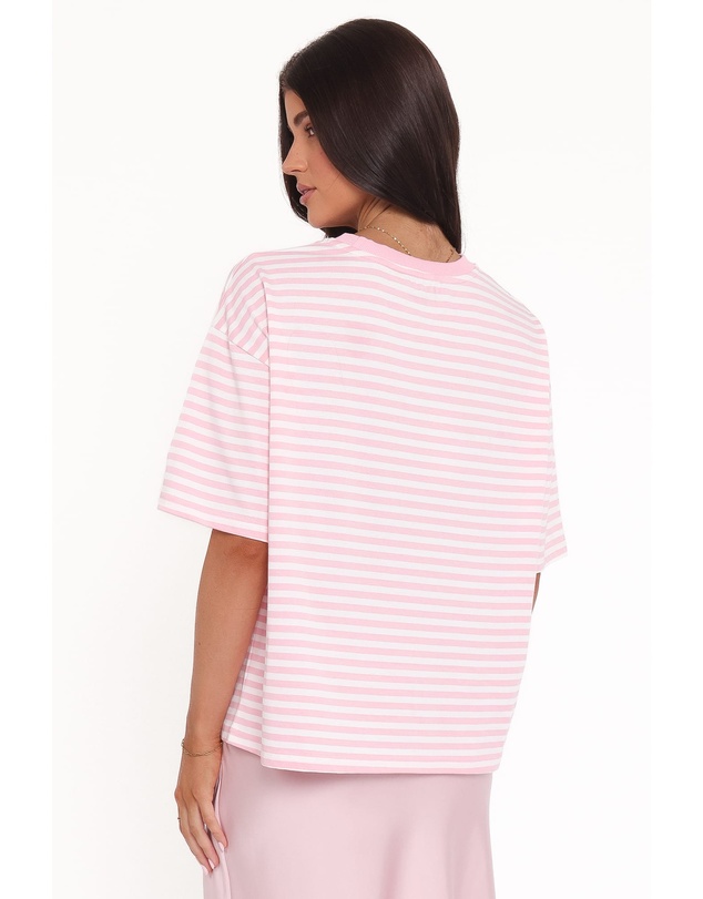 Petal & Pup - Marly Je T'Aime Tee - Pink Stripe