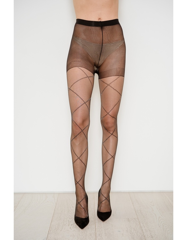 High Heel Jungle - Bridget Metallic Thread Sheer Tights