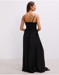 The Fated - Lila Shirred Maxi Dress