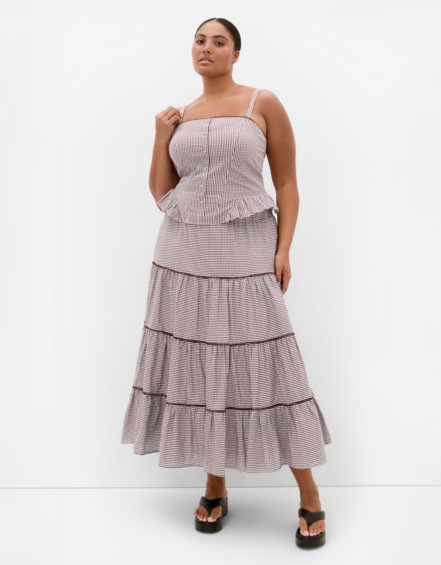 City Chic - Tessa Check Print Skirt