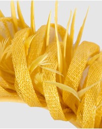 Max Alexander - Yellow Sinamay Fascinator Headband