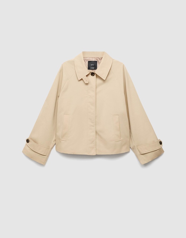 M.N.G - Short Oversized Trench Coat With Epaulettes