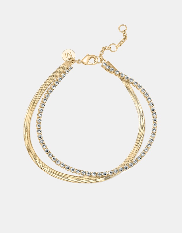 Mestige - Twilight Duo Bracelet - 18K Gold Plated
