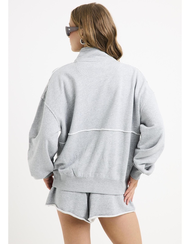 Subtitled - Brie Funnel Oversized Zip Thru Jacket