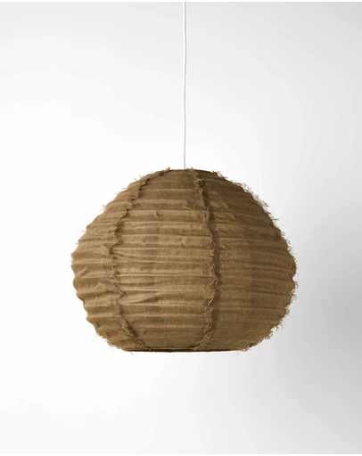 Aura Home - Cloud Fringed Linen Ball Pendant Shade