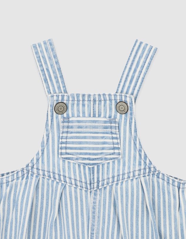 Fox & Finch - Winter Vacay Stripe Denim Overalls