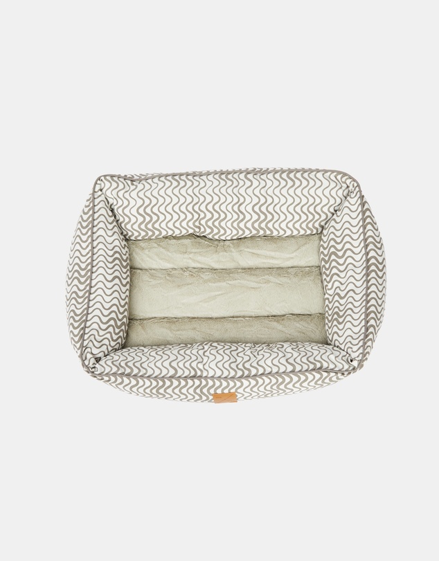 Mog & Bone - Bolster Dog Bed - Mocha Wave