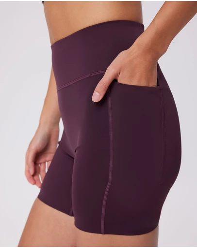 Upstate - Contour+ 5inch Pocket Bike Short - Merlot