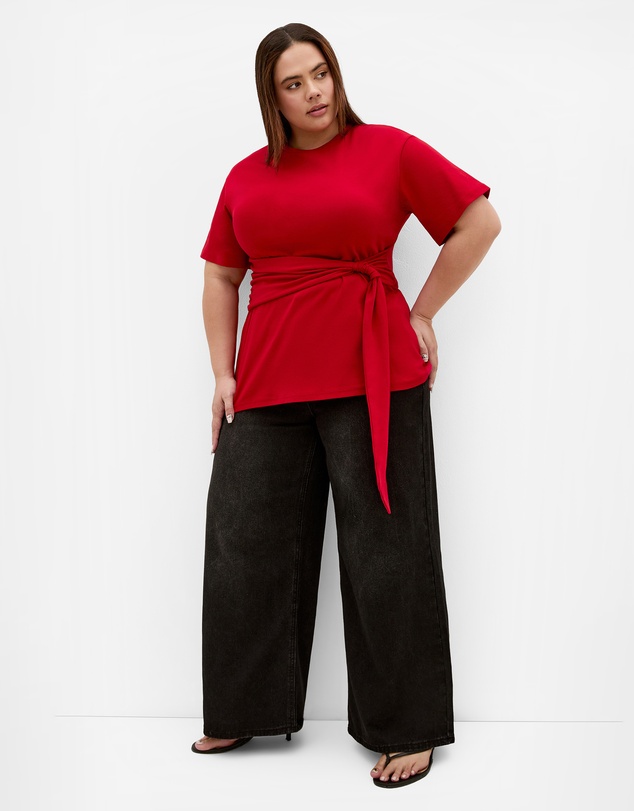 City Chic - Plus size Nylah Lace Pant - black