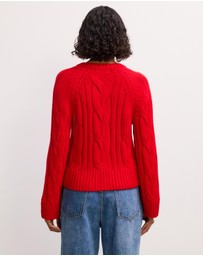 The Fated - Ezra Cable Knit Cardigan
