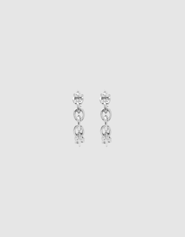 Ichu - Silver Chain Hoops