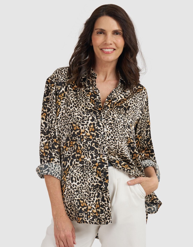 CAMIXA - Soie Satin Oversized Silk Shirt