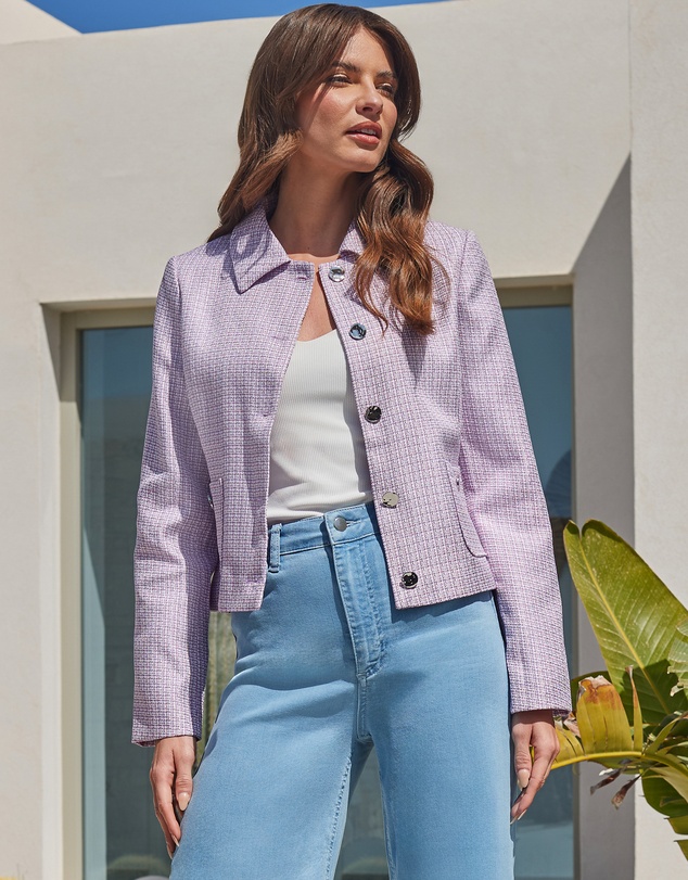 Sosandar - Boucle Collared Jacket