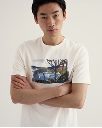 Seasalt - Seasalt Cornwall White Midwatch Organic Cotton T-Shirt
