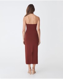 Forcast - Jolin Halter Neck Rib Dress