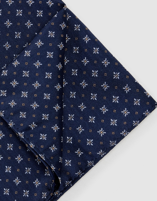 Politix - Geo Jacquard Silk Pocket Square