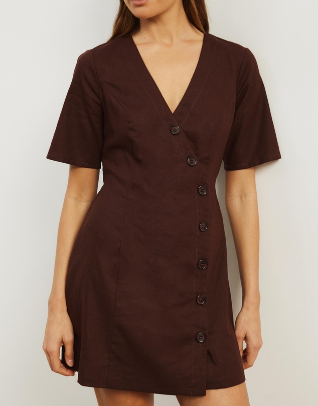 Atmos&Here - Alice Asymmetric Wrap Mini Dress