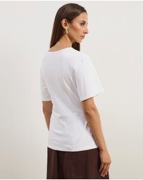 Atmos&Here - Short Sleeve Tie Waist T-Shirt