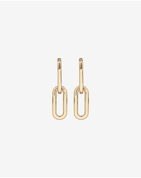 Michael Hill - Paperclip Huggie Drop Earrings in 10kt Yellow Gold