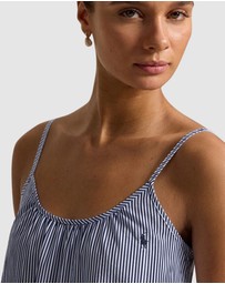Polo Ralph Lauren - Shirting Stripes Cotton Chemise Slip Nightdress