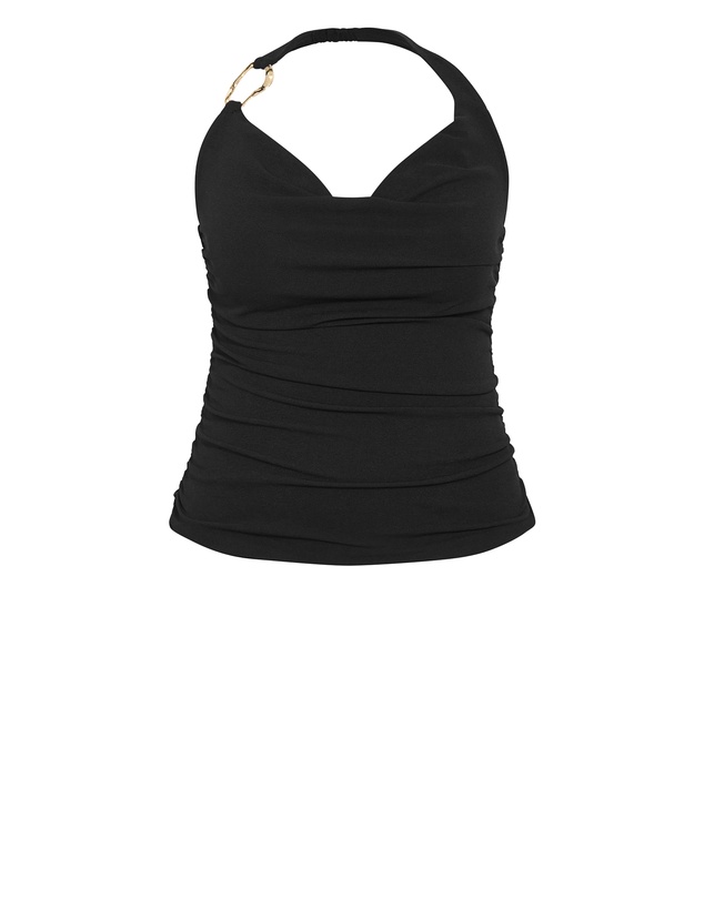 City Chic - Emmy Hardware Cowl Neck Top