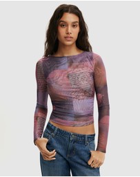 Cotton On - Ashley Mesh LS Top