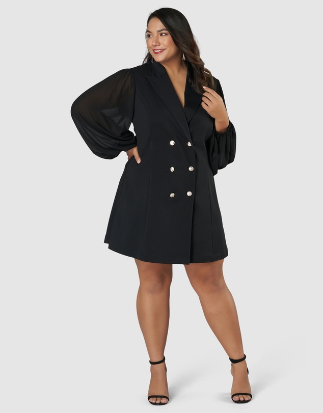 Pink Dusk by Curve Project - Good Luvin Tuxedo Dress