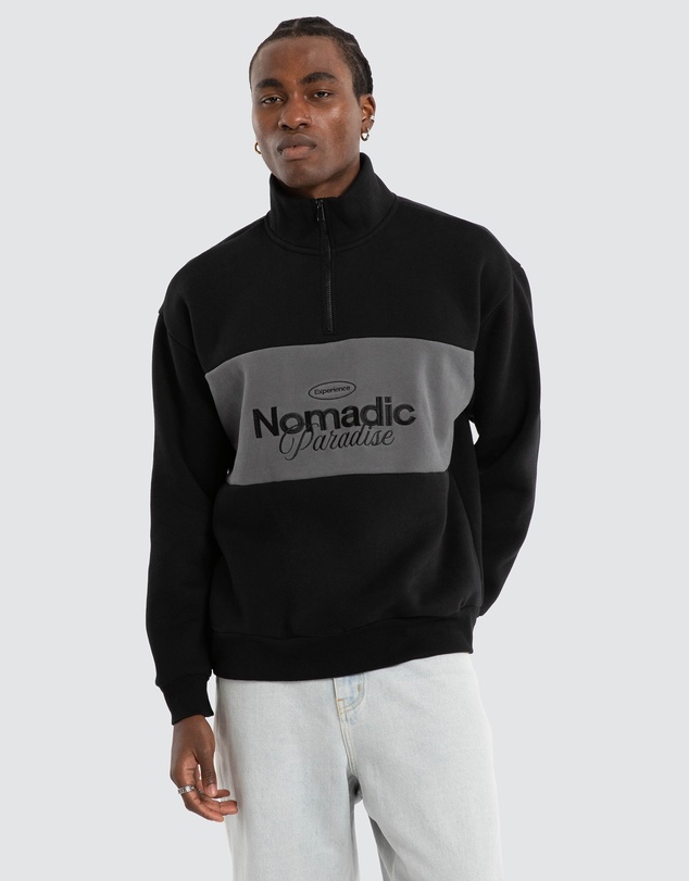 Nomadic Paradise - Wildlines 1/4 Zip Thru Sweater