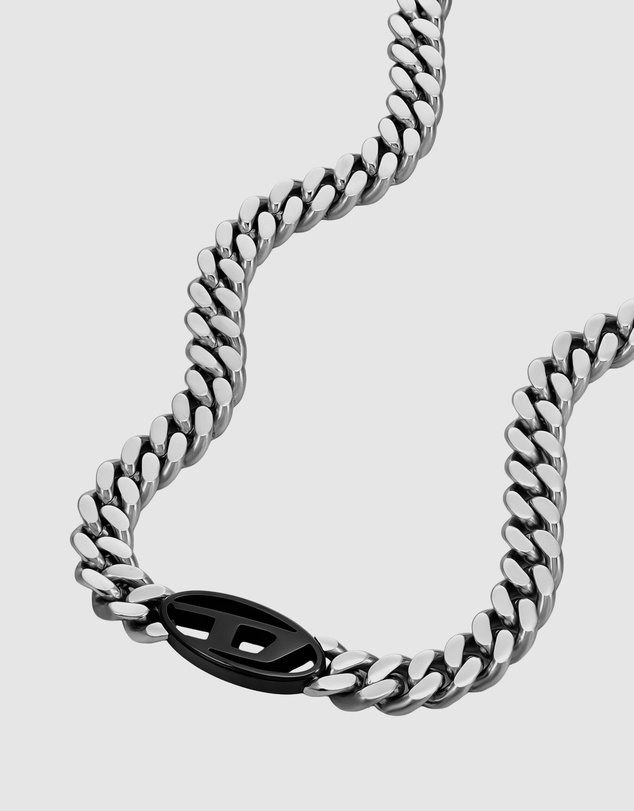 Diesel - Oval D LogoTwo-Tone Necklace