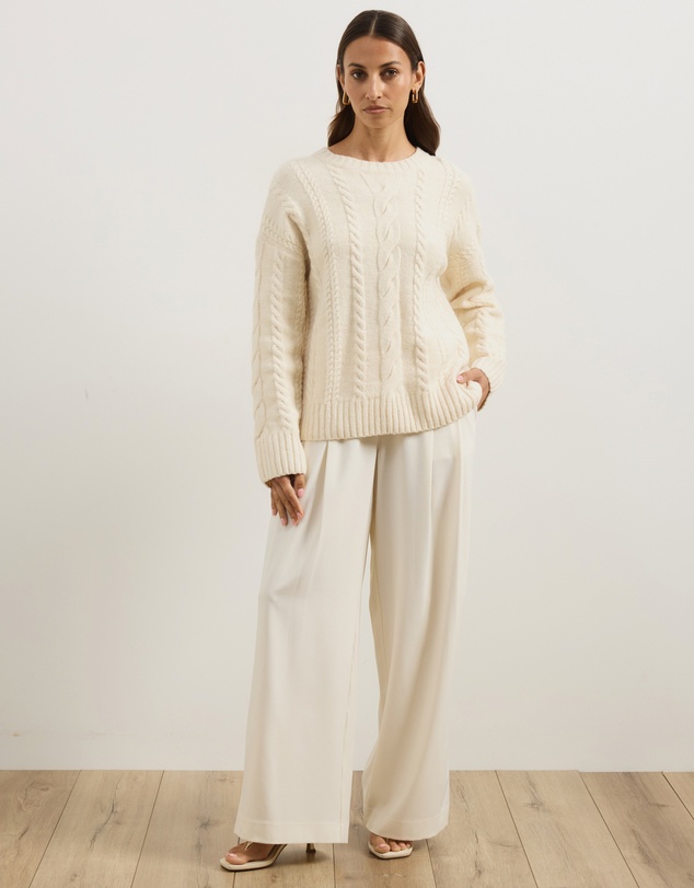 Atmos&Here - Drew Oversized Textured Cable Knit Jumper