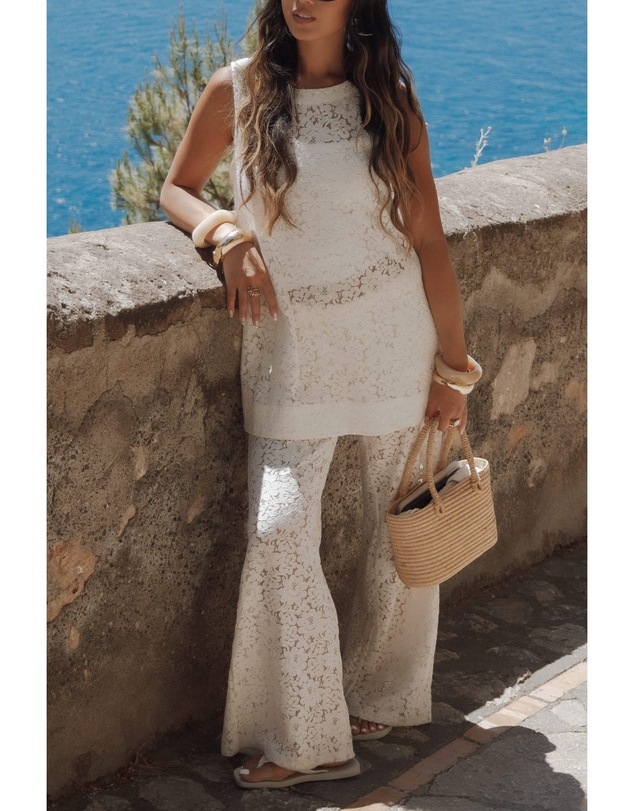 Petal & Pup - Sammy Embroidered Set - Cream Lace
