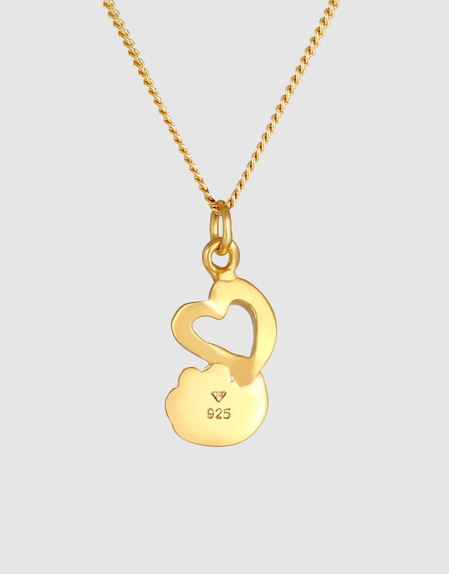 Elli Jewelry - Necklace Paw Love 925 Sterling Silver Gold-Plated