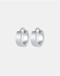 Kuzzoi - ICONIC EXCLUSIVE - Earrings Creole Circle Matt 925 Sterling Silver