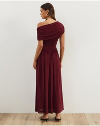 Atmos&Here - Winnie Off Shoulder Mesh Maxi Dress