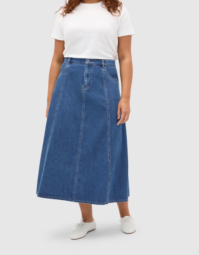 Seed Heritage - Denim A-Line Midi Skirt
