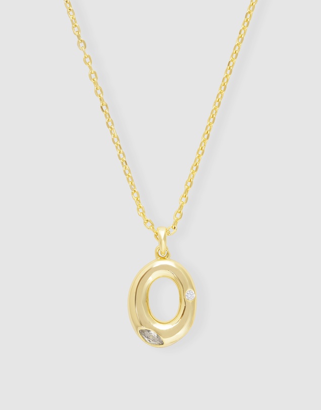 Wanderlust + Co - Alphabet Bubble Pendant Necklace - Letter O