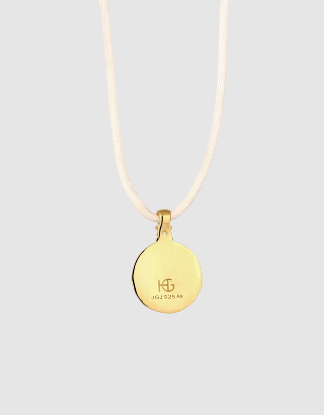 Haze & Glory - ICONIC EXCLUSIVE - Necklace Rainbow Shell Ribbon 925 Sterling Silver Gold-Plated