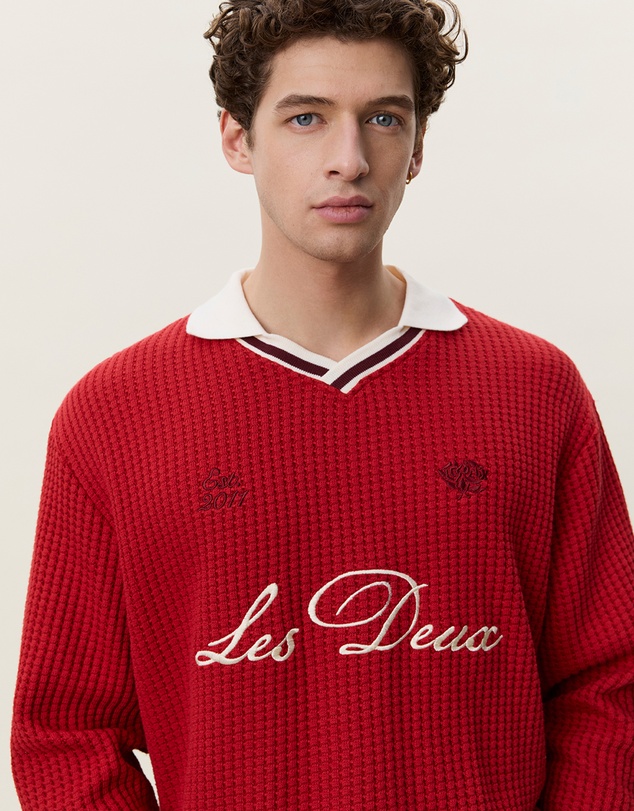 Les Deux - Waffle LS Football Jersey