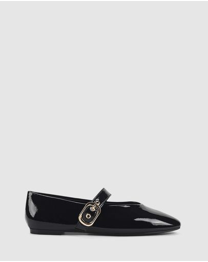 Black Crinkle Patent Leather