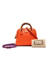 Pre-Loved by Azura Reborn - Pre-Loved Mini Dollar Calfskin Bamboo Diana Dome Satchel