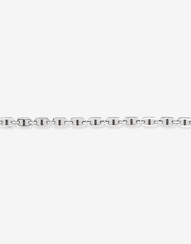 Michael Hill - Men's 0.30 Carat TW Men's Black Diamond Link Bracelet in Sterling Silver