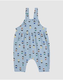 Bobo Choses - Game Pawns All Over Light Denim Overalls - Babies