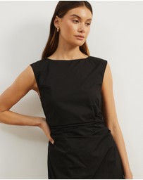 Atmos&Here - Gaia Cotton Gathered Waist Midi Dress