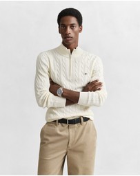 Gant - Cotton Cable Half-Zip Knit
