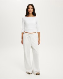 Cotton On Body Active - Ultra Soft Boat Neck 3/4 Sleeve