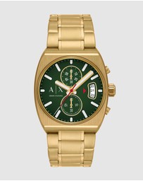 Armani Exchange - Gold Tone Chronograph Watch