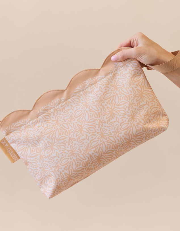Sky Gazer - Scalloped Edge Wet Bag- Amber Bloom