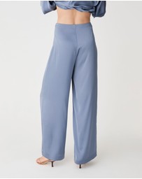 Forcast - Asma Satin Wide Leg Pants