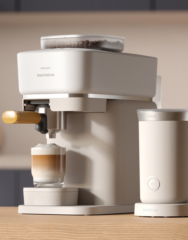 Philips - Baristina Milk Frother Cloud White